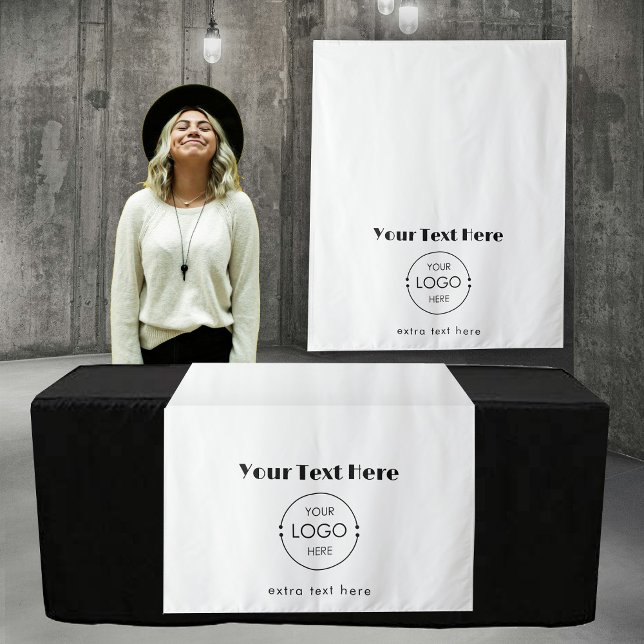 Tenture Pop Up Shop Table Runner Banner Logo Retro Texte (Pop Up Shop Table Runner Banner Logo Retro Text Tapestry)