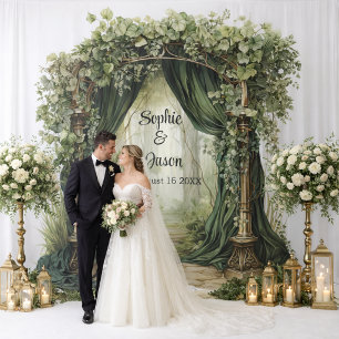 Tenture Porte de Mariage Enchantée Personnalisable