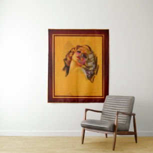 Tenture Portrait Art déco de Bewitting Eyes par Zoe Mozert