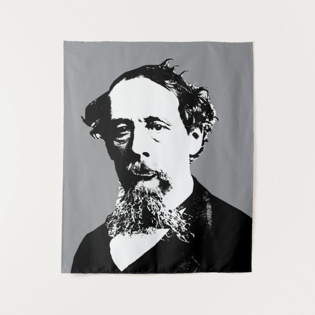 Tenture Portrait de Charles Dickens (Devant)