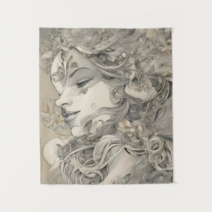 Tenture Portrait de femme inspiré de l'Art nouveau