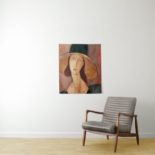 Tenture Portrait de Jeanne Hebuterne dans un grand casquet