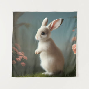 Tenture Portrait de lapin mignon