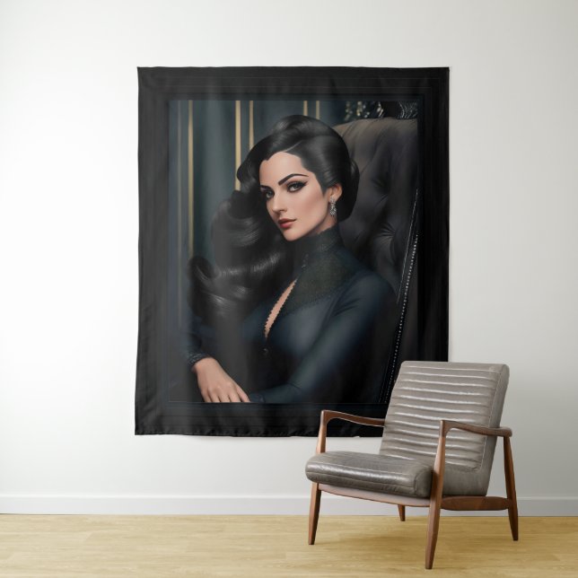 Tenture Portrait de Tressa Straninski par Xzendor7 (En situation)