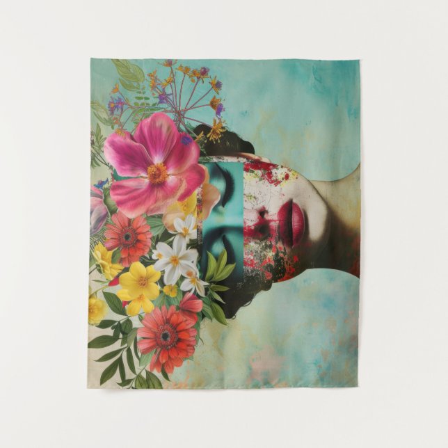 Tenture Portrait Floral Vintage  (Devant)
