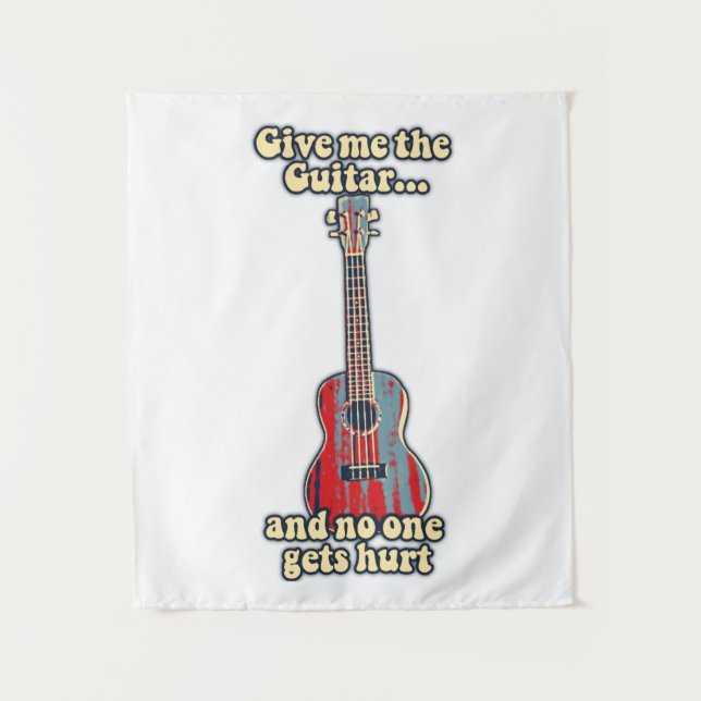 Tenture positive guitar words for guitar lovers (Devant)