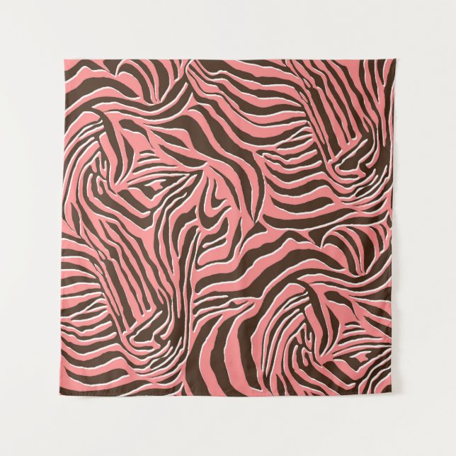 Tenture Poster de animal, modèle zèbre sans soudure. (Devant)