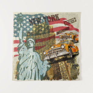 Tenture Poster de voyage new-yorkais vintage.