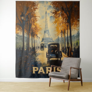 Tenture Poster de voyage Paris des années 1930 vintage Tou