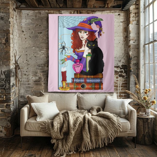 Tenture Potions de sorcières de livres de chats (Créateur téléchargé)