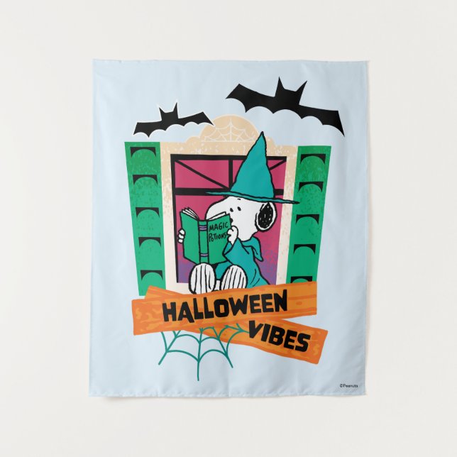 Tenture Potions Magiques de Snoopy Peanuts Halloween (Devant)