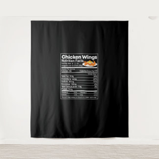 Tenture Poulet Ailes Nutrition Fact Drôle Thanksgiving Ch