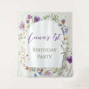 Tenture Premier anniversaire du fleur sauvage