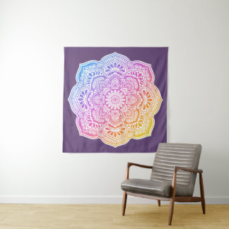 Tenture Prism Flower Mandala Tapestry