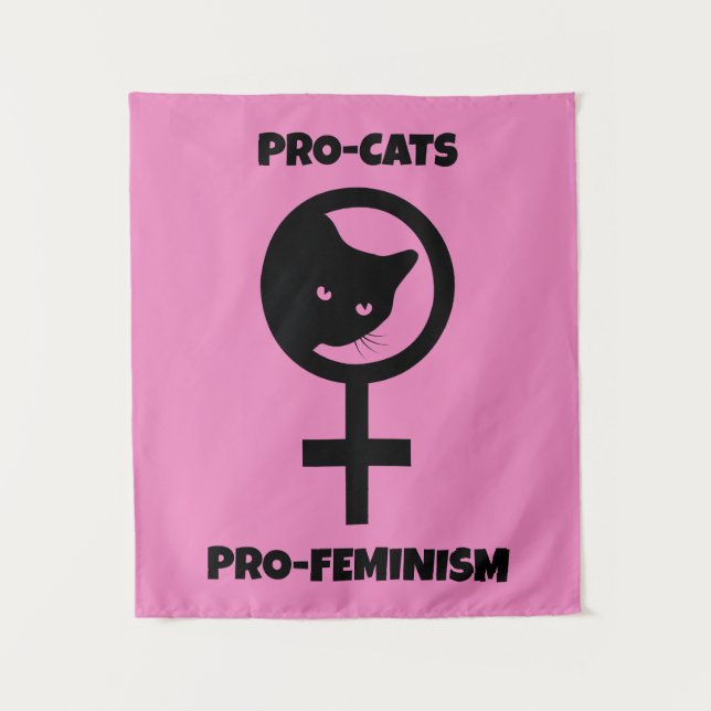 Tenture Pro Cats Pro Feminisme (Devant)