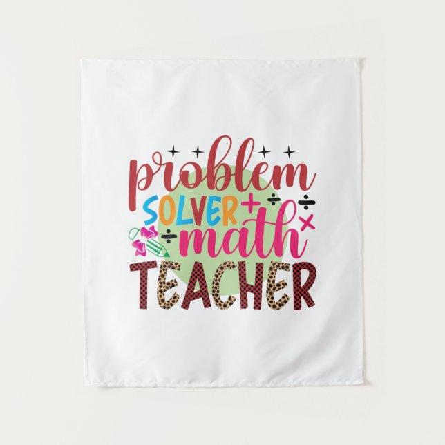 Tenture Professeur Cadeaux | Enseignant en mathématiques d (Devant)