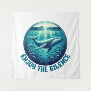 Tenture Profitez du silence - Majestic Whale Ocean Art