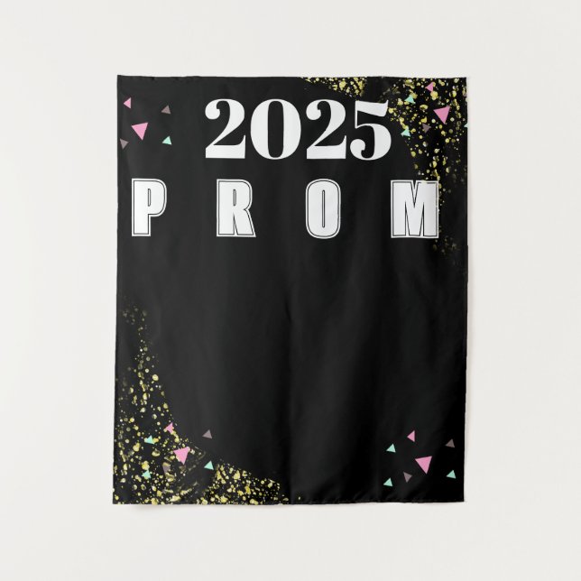 Tenture Prom Confetti - Contexte des diplômes (Devant)
