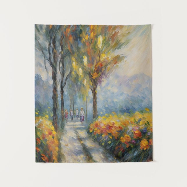 Tenture Promenade d'automne Scène impressionniste (Devant)