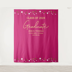 Tenture Promotion 2024 Fond rose de cérémonie de remise de