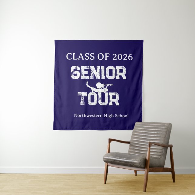 Tenture Promotion 2026 Senior Tour Esprit Lycéen (En situation)