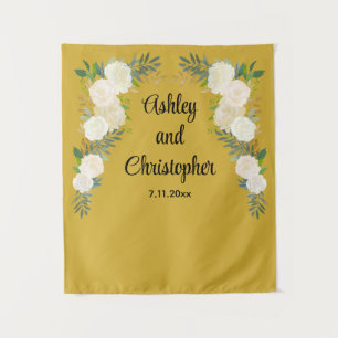 Tenture Prop de réception de mariage personnalisé floral p
