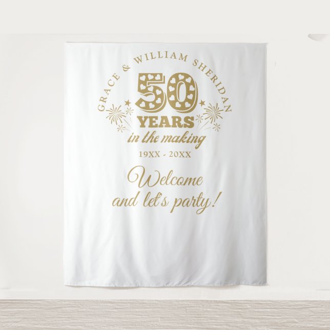 Tenture Prop photo du 50e anniversaire de Making Gold (Devant)