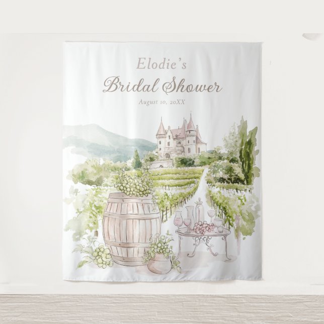 Tenture Provence Élégant Château Mariage Pays Français (Devant)