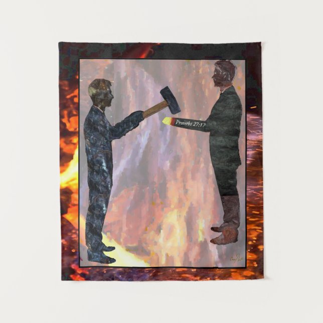 Tenture Proverbes 27:17 Art (Devant)