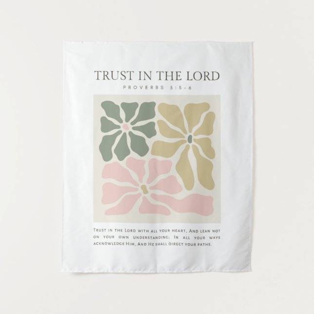 Tenture Proverbes 3:5-6 Ayez confiance dans l'Éternel (Devant)