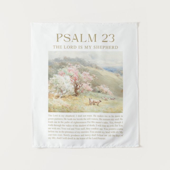 Tenture Psaume 23 NKJV Le Seigneur est Mon Pasteur (Devant)