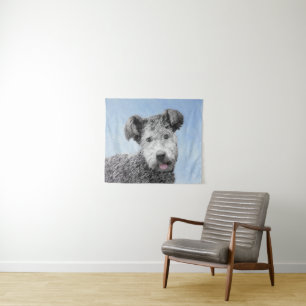 Tenture Pumi Peinture - Cute Original Chien Art