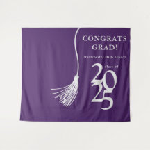 Purple High School Graduation Party Photo Contexte
