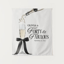 Quarante et Fabuleux Chic Champagne Nœud 40e Anniv