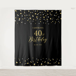 Tenture Quarante   Fond de fête d'anniversaire 40 ans Gold