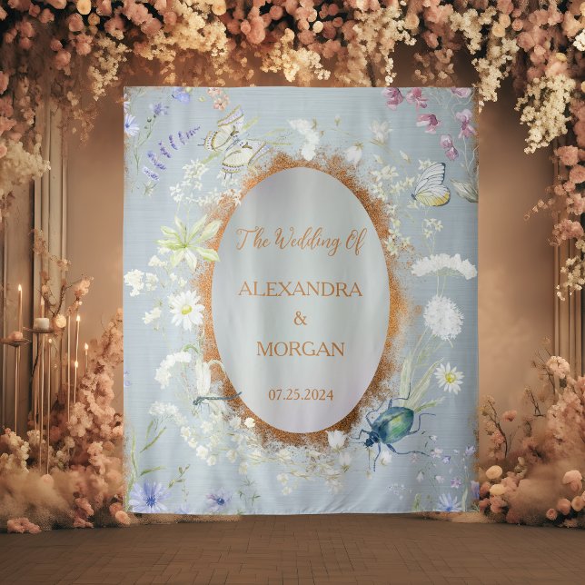 Tenture Quelque chose de Mariage bleu (Créateur téléchargé)