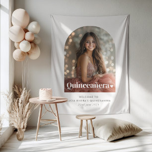 Tenture Quinceañera Minimaliste Moderne Photo Arcbée