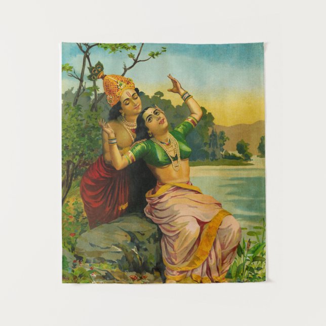 Tenture Radha Bilas par Raja Ravi Varma (Devant)