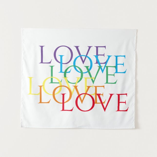Tenture RAINBOW LOVE Tapestry (Devant (Horizontal))