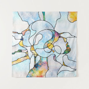 Tenture Rainbow Shards. Unity of Stained Glass series. Bac