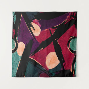 Tenture Rainbow Streaks : Texture acrylique Abstraite