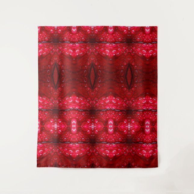 Tenture Rainy Red Petunia Ikat 3 (Devant)