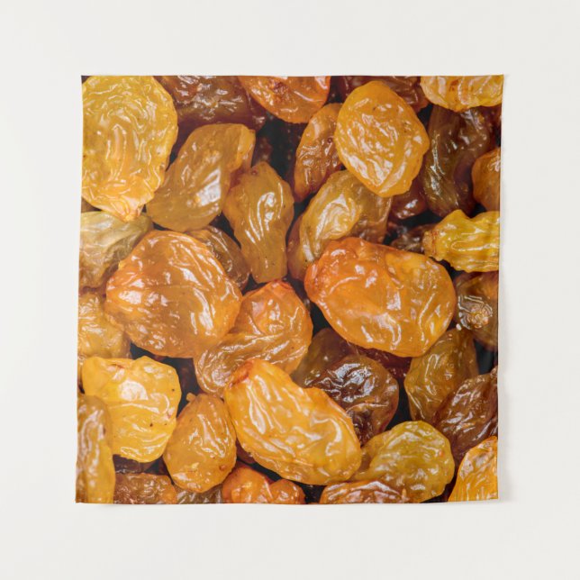 Tenture Raisins close up photo texture background. (Devant)