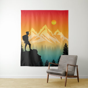 Tenture Randonnée dans la nature Montagne Paysage forestie