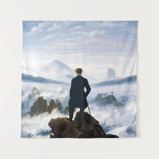 Tenture Randonneur au-dessus de la mer de brouillard, Casp (Devant)