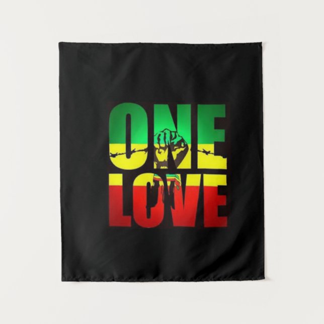 Tenture Rasta One Love    (Devant)