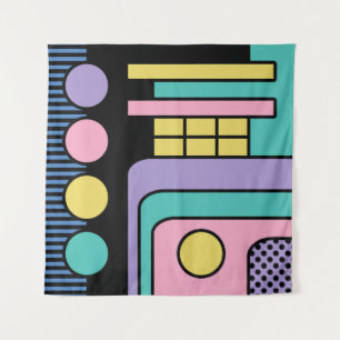 Tenture Rationalisation Moderne Style rétro Design géométr