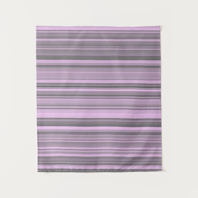Tenture Rayures Gris Violet (Devant)