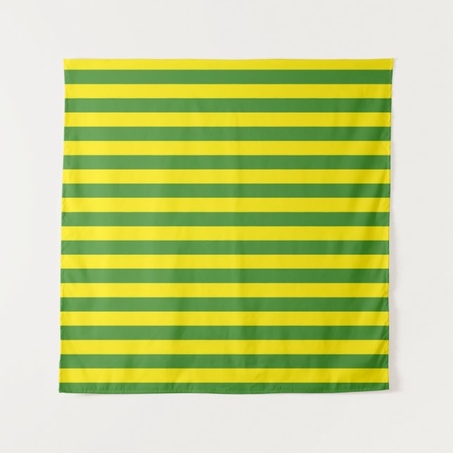 Tenture Rayures jaune et verte (Devant)