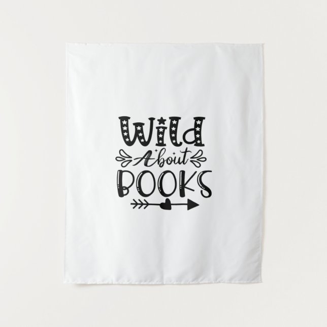 Tenture Reading Art Wild About Books (Devant)
